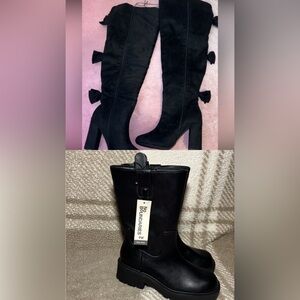 BRAND NEW! Never worn, 2 pairs women’s black boots🖤 super cute, and comfortable